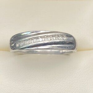 Round 11 Diamond Chanel Set Full Eternity Wedding Band 925 Silver Sz. 11 - 5.5 g